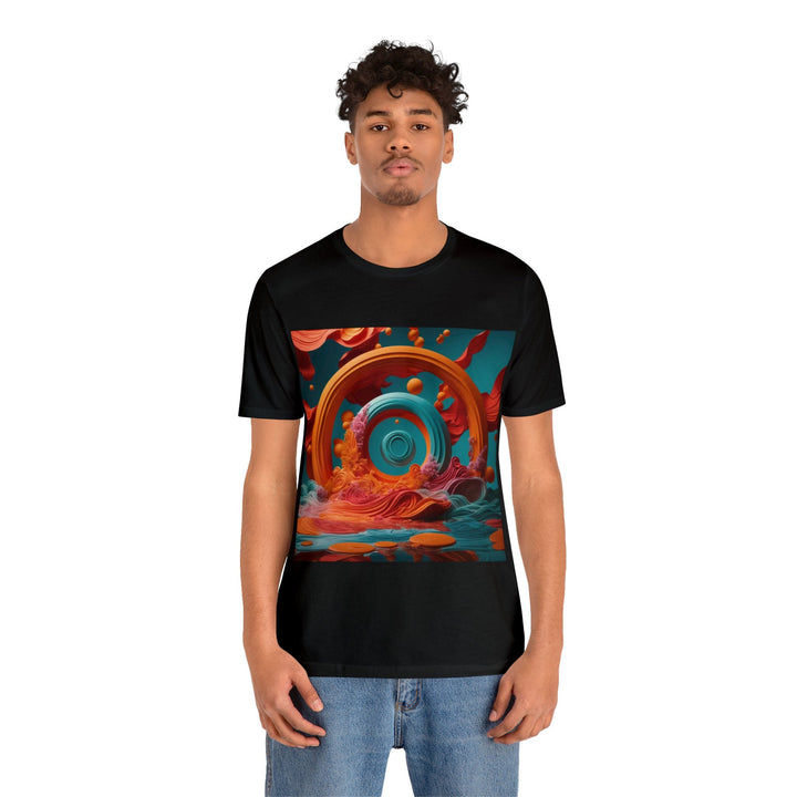 Surreal Swirls Delight - Unisex Jersey Short Sleeve Tee - T-Shirt - g(0D·IO) - Black - S -