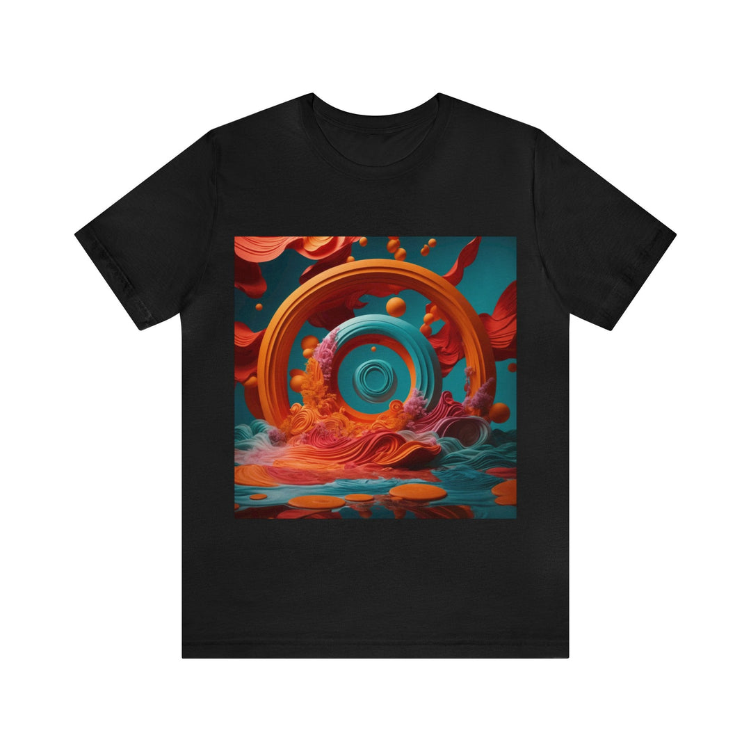 Surreal Swirls Delight - Unisex Jersey Short Sleeve Tee - T-Shirt - g(0D·IO) - Black - S -