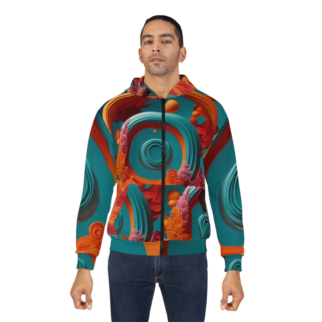 Surreal Swirls Delight - Unisex Zip Hoodie - All Over Prints - g(0D·IO) - XS - -