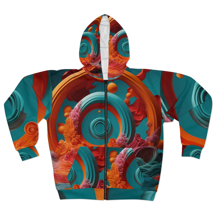 Surreal Swirls Delight - Unisex Zip Hoodie - All Over Prints - g(0D·IO) - XS - -