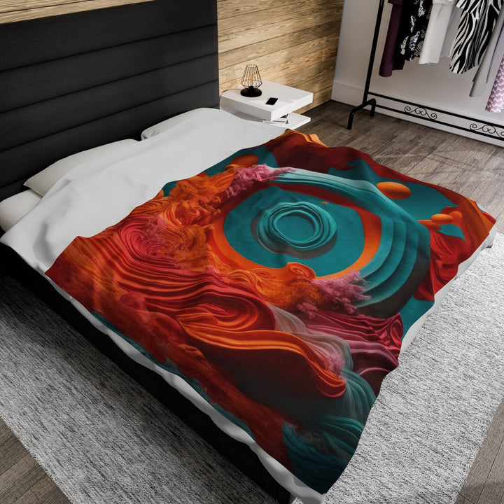 Surreal Swirls Delight - Velveteen Plush Blanket - All Over Prints - g(0D·IO) - 30" × 40" - -