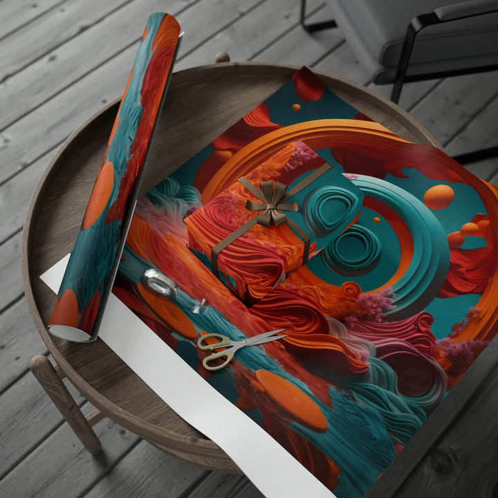 Surreal Swirls Delight - Wrapping Paper - Home Decor - g(0D·IO) - 30'' x 72'' - Matte -