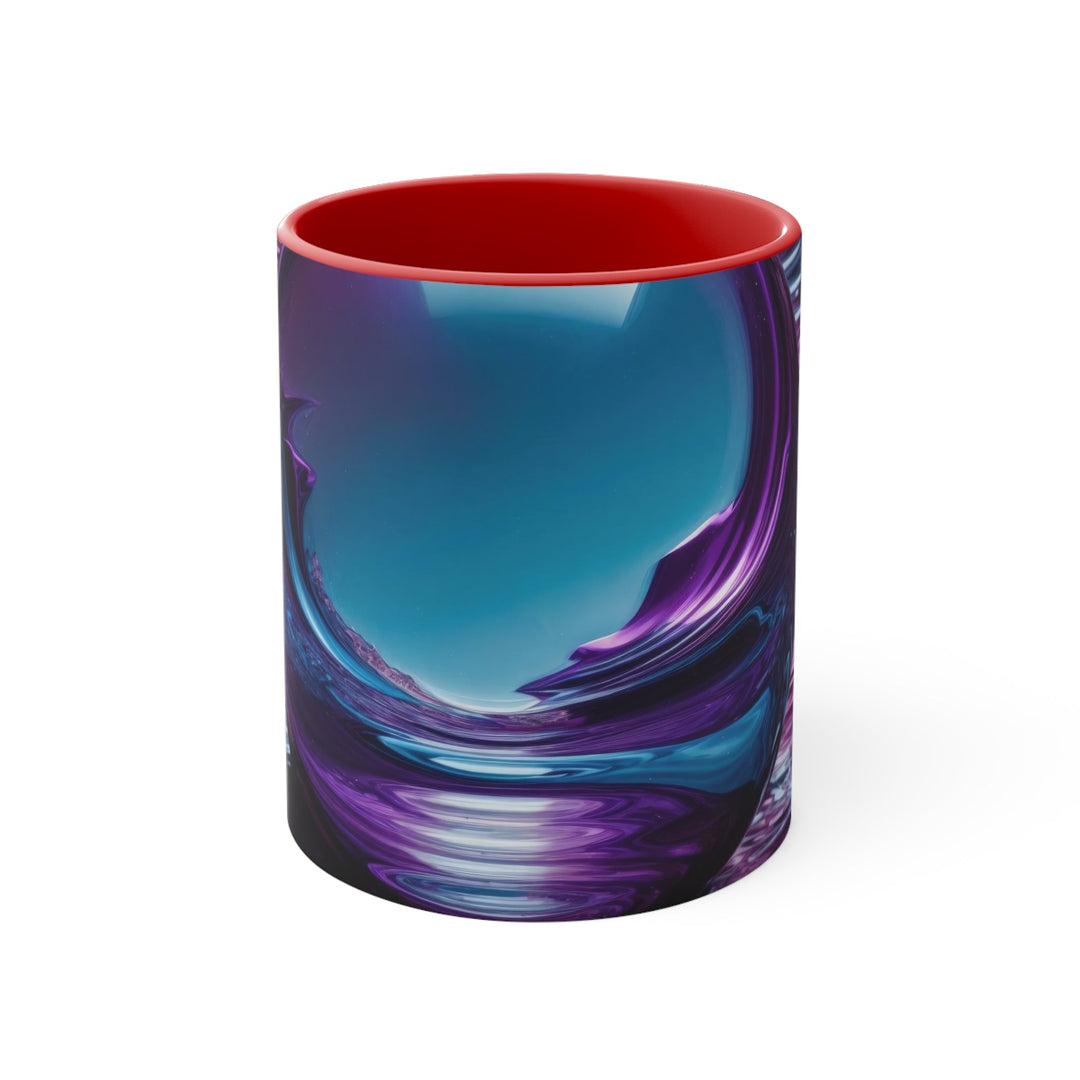 Surreal Violet Orb - Accent Coffee Mug - Mug - g(0D·IO) - Red - 11oz -