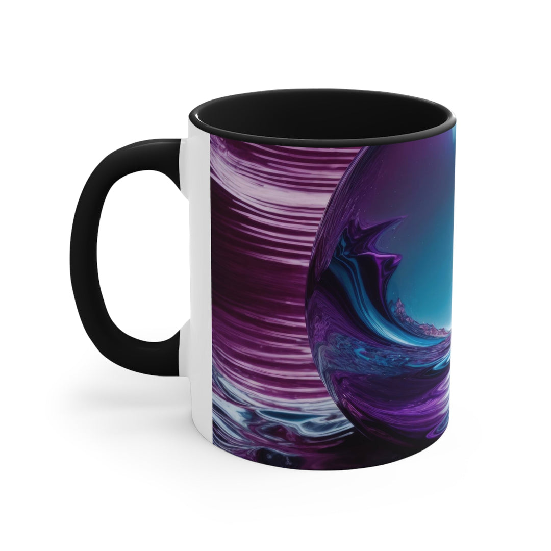 Surreal Violet Orb - Accent Coffee Mug - Mug - g(0D·IO) - Pink - 11oz -