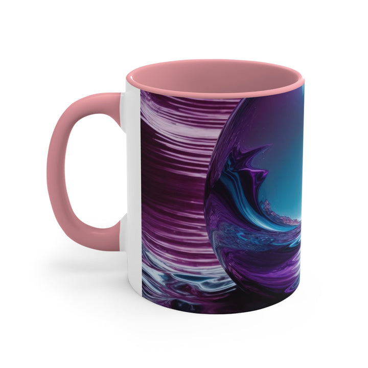 Surreal Violet Orb - Accent Coffee Mug - Mug - g(0D·IO) - Pink - 11oz -