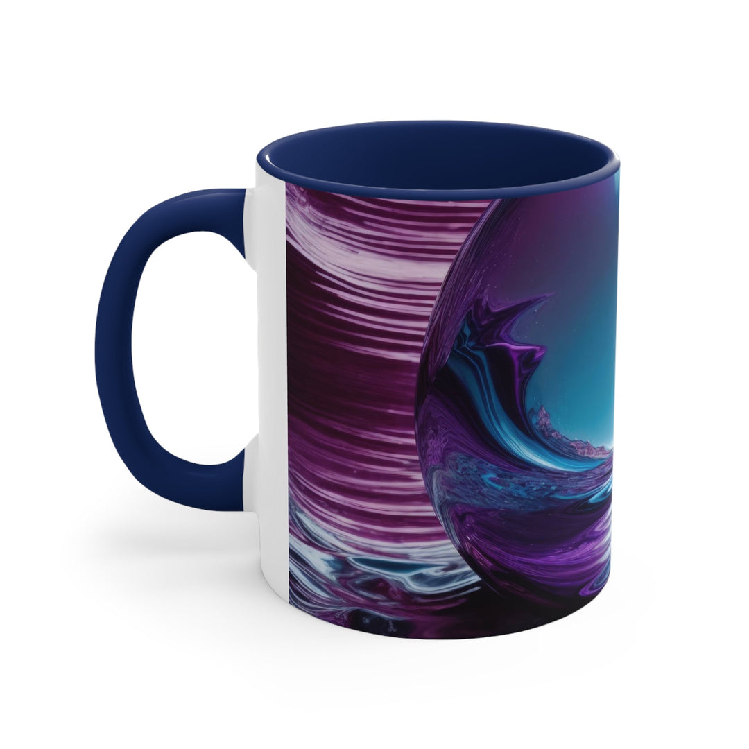 Surreal Violet Orb - Accent Coffee Mug - Mug - g(0D·IO) - Pink - 11oz -