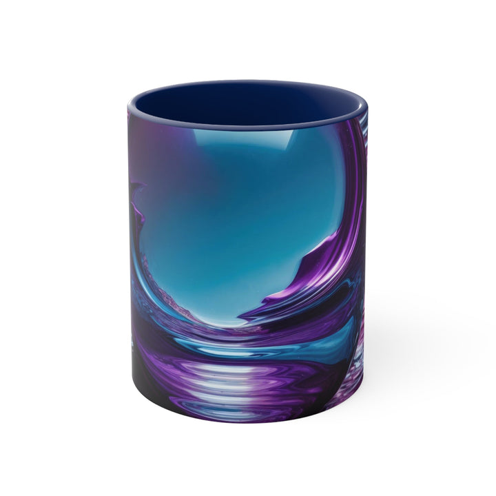 Surreal Violet Orb - Accent Coffee Mug - Mug - g(0D·IO) - Navy - 11oz -