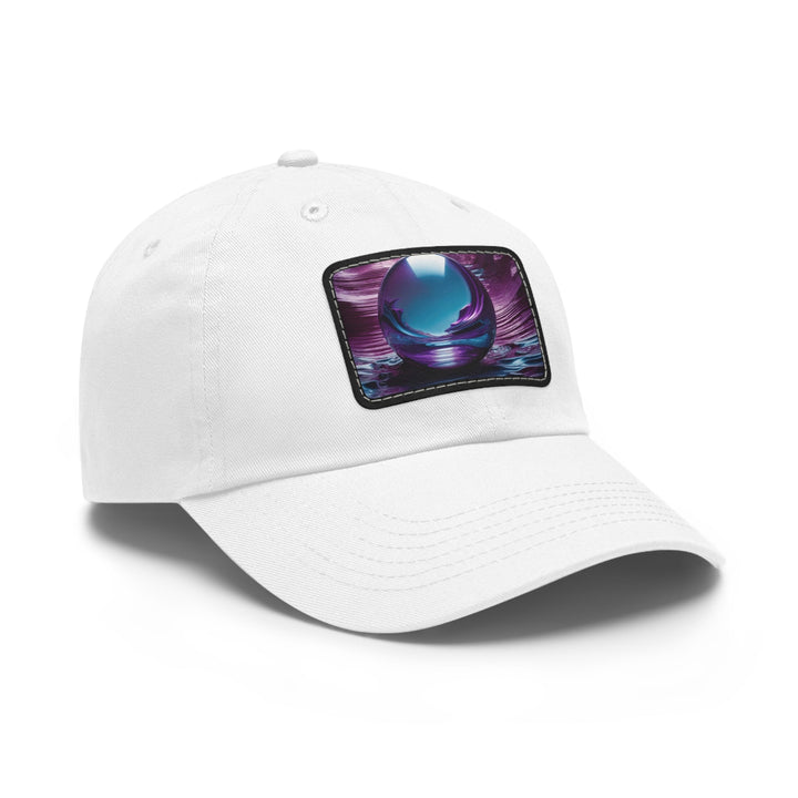 Surreal Violet Orb - Dad Hat - Hats - g(0D·IO) - White / Black patch - Rectangle - One size