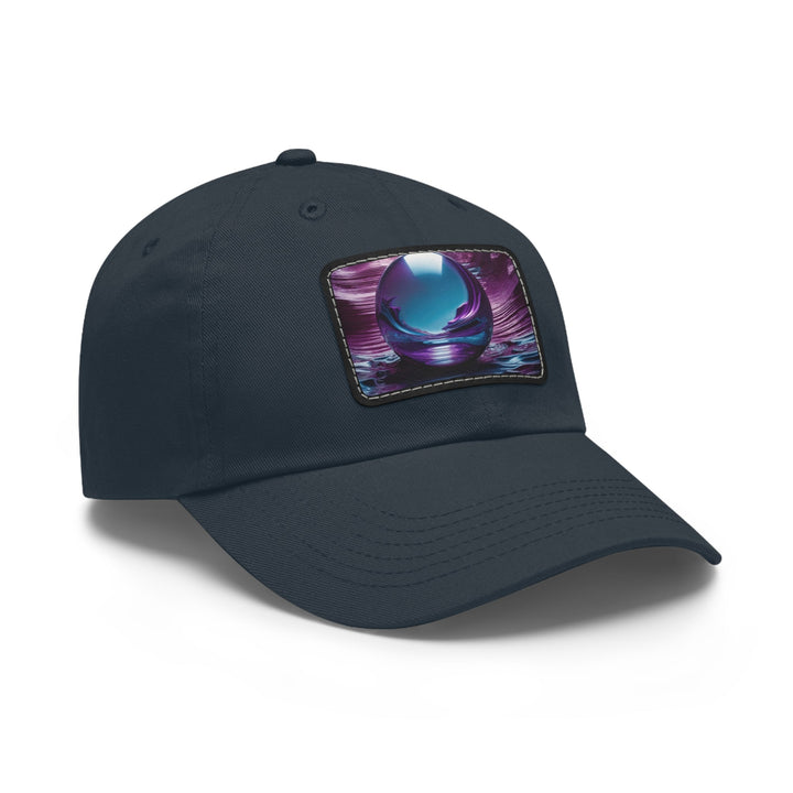 Surreal Violet Orb - Dad Hat - Hats - g(0D·IO) - White / Black patch - Rectangle - One size