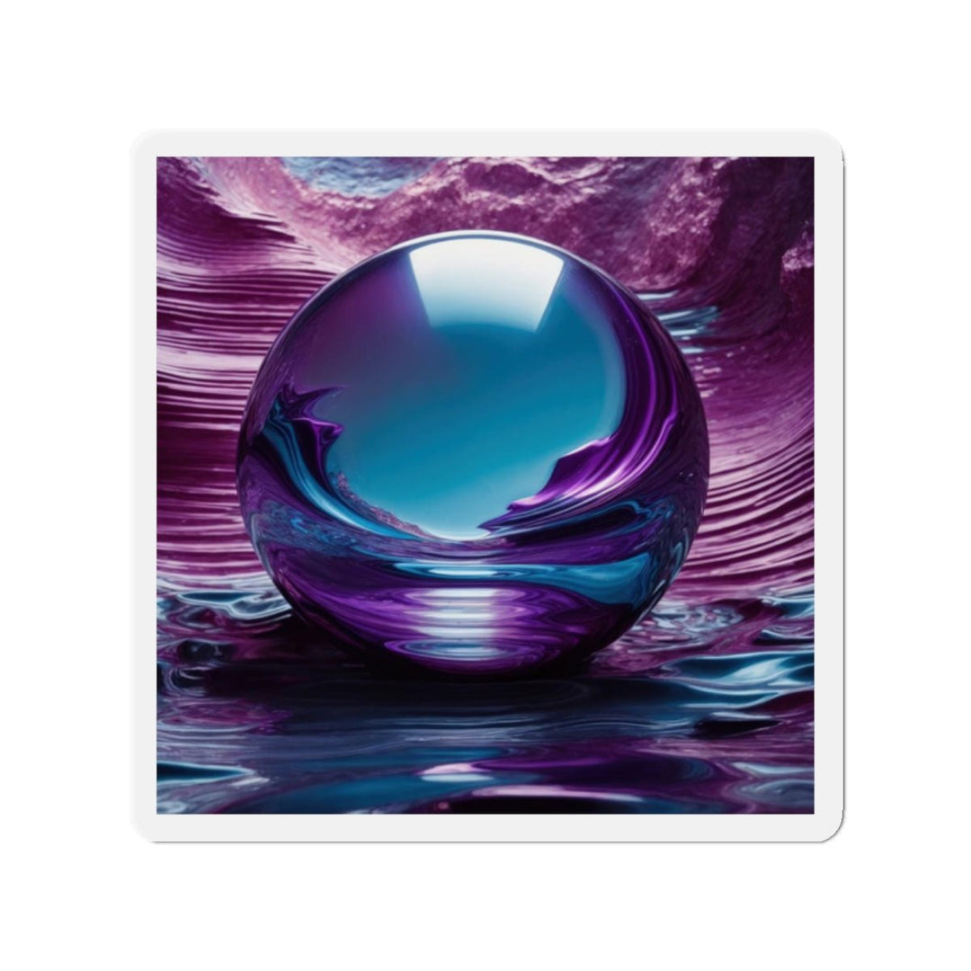 Surreal Violet Orb - Die-cut Magnet - Home Decor - g(0D·IO) - 2" x 2" - Die-Cut - 1 pc