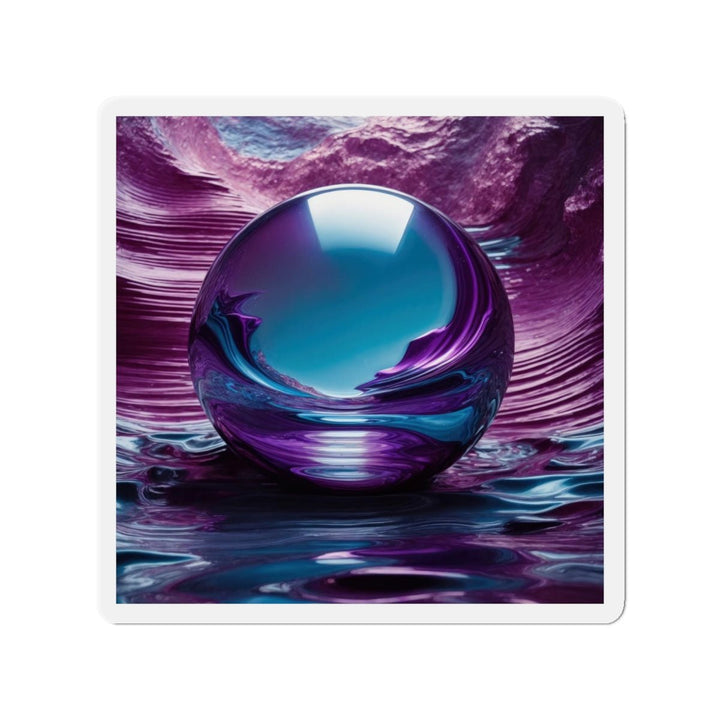 Surreal Violet Orb - Die-cut Magnet - Home Decor - g(0D·IO) - 4" x 4" - Die-Cut - 1 pc