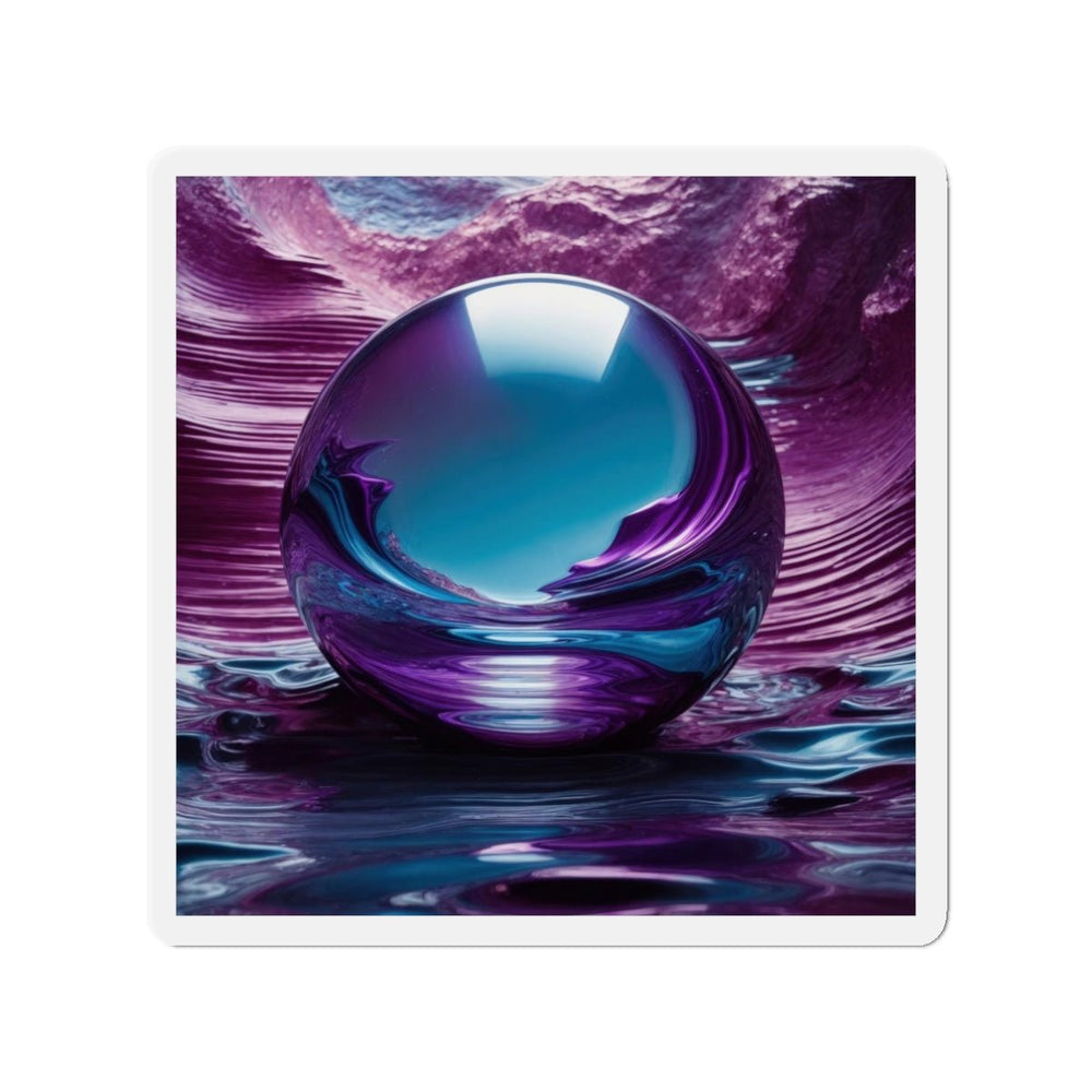 Surreal Violet Orb - Die-cut Magnet - Home Decor - g(0D·IO) - 3" x 3" - Die-Cut - 1 pc