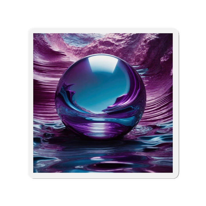 Surreal Violet Orb - Die-cut Magnet - Home Decor - g(0D·IO) - 5" x 5" - Die-Cut - 1 pc