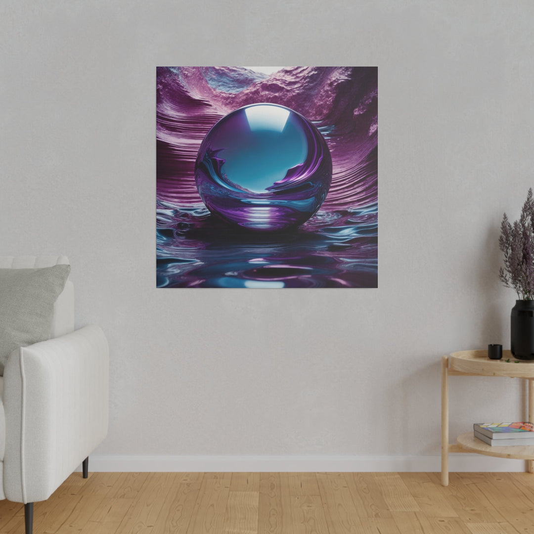 Surreal Violet Orb - Matte Canvas - Canvas - g(0D·IO) - 32" x 32" (Square) - 0.75'' -