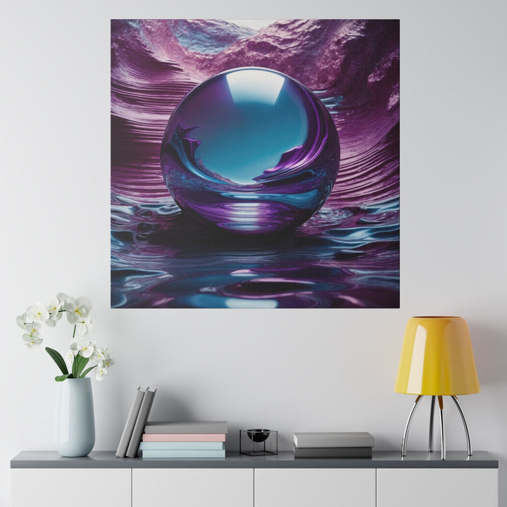 Surreal Violet Orb - Matte Canvas - Canvas - g(0D·IO) - 32" x 32" (Square) - 0.75'' -
