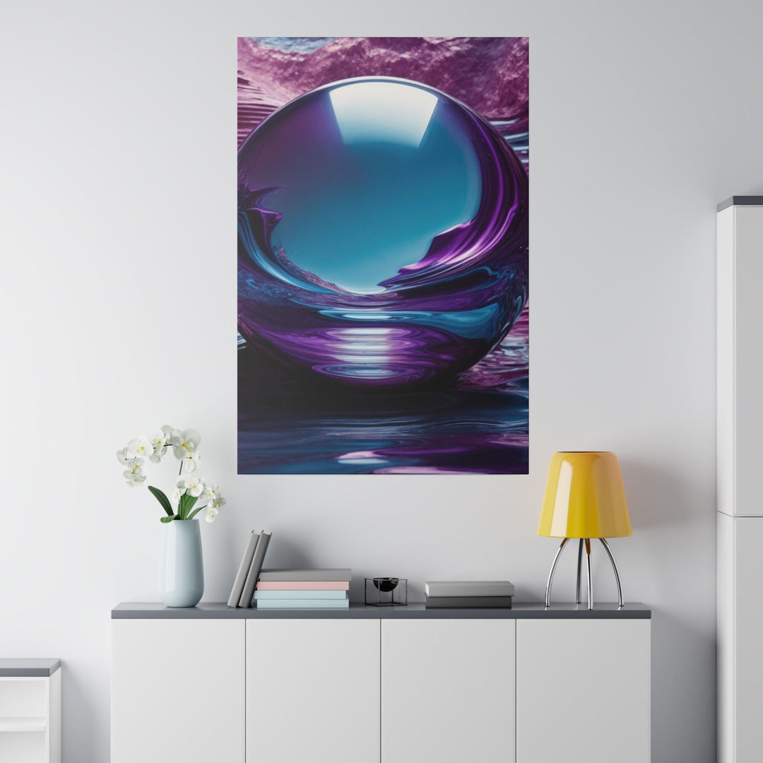 Surreal Violet Orb - Matte Canvas - Canvas - g(0D·IO) - 32" x 32" (Square) - 0.75'' -