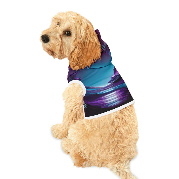 Surreal Violet Orb - Pet Hoodie - Pets - g(0D·IO) - XXS - Black Rib -