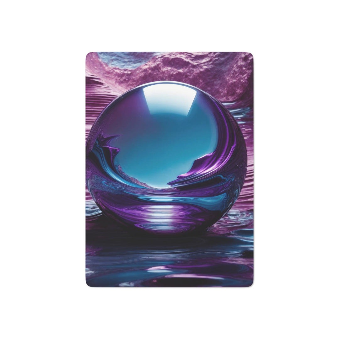 Surreal Violet Orb - Poker Cards - Paper products - g(0D·IO) - 2.47" x 3.47" - White - Semi Glossy