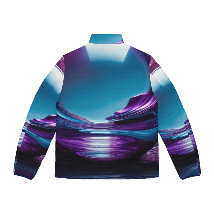 Surreal Violet Orb - Puffer Jacket - All Over Prints - g(0D·IO) - S - Black zipper -
