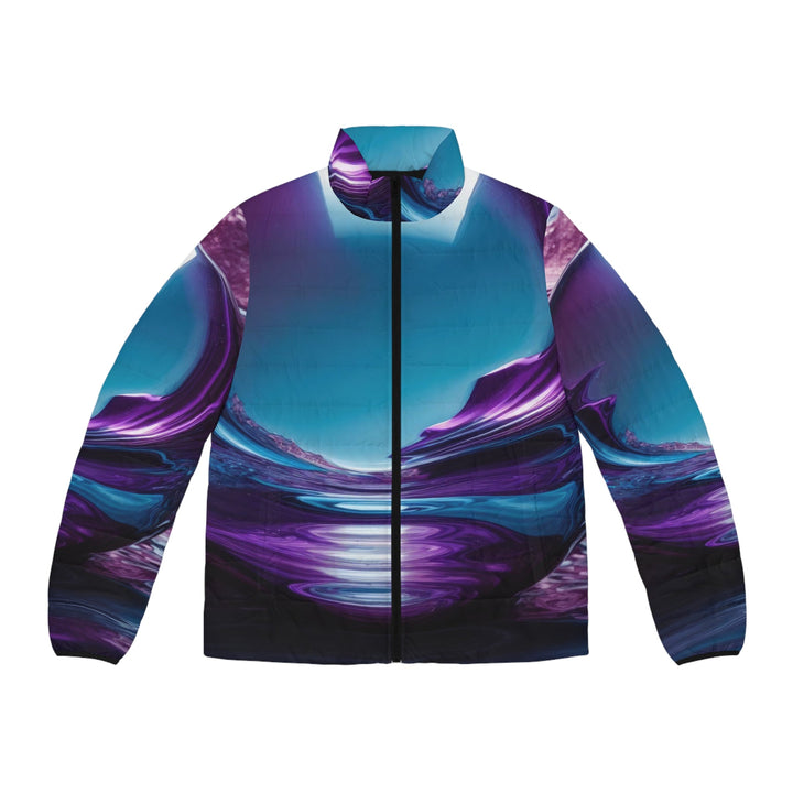 Surreal Violet Orb - Puffer Jacket - All Over Prints - g(0D·IO) - S - Black zipper -