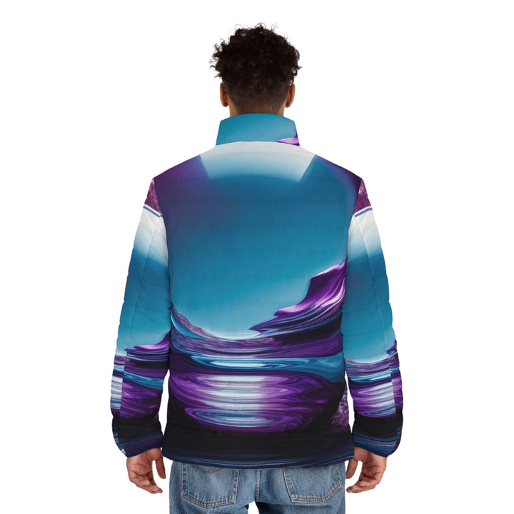Surreal Violet Orb - Puffer Jacket - All Over Prints - g(0D·IO) - S - Black zipper -