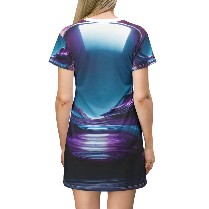 Surreal Violet Orb - T-Shirt Dress - All Over Prints - g(0D·IO) - XS - -
