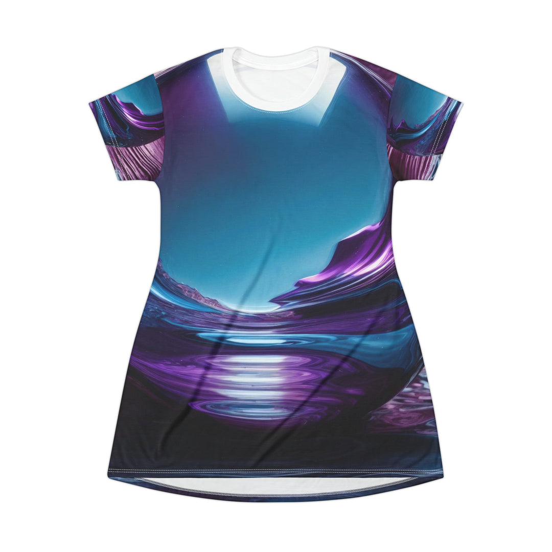 Surreal Violet Orb - T-Shirt Dress - All Over Prints - g(0D·IO) - XS - -