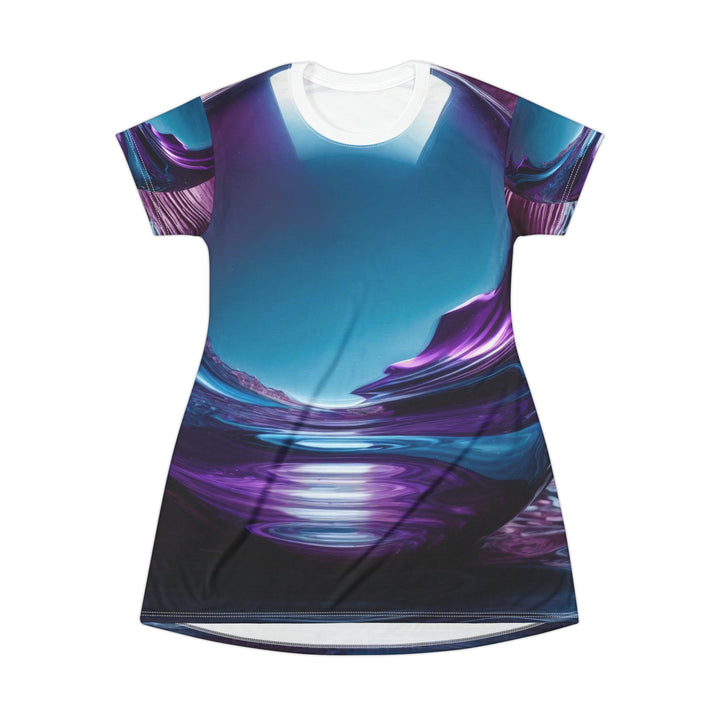 Surreal Violet Orb - T-Shirt Dress - All Over Prints - g(0D·IO) - XS - -