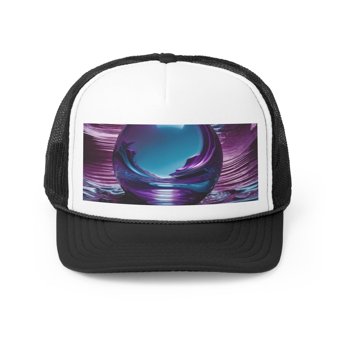 Surreal Violet Orb - Trucker Hat - Hats - g(0D·IO) - Black - One size -