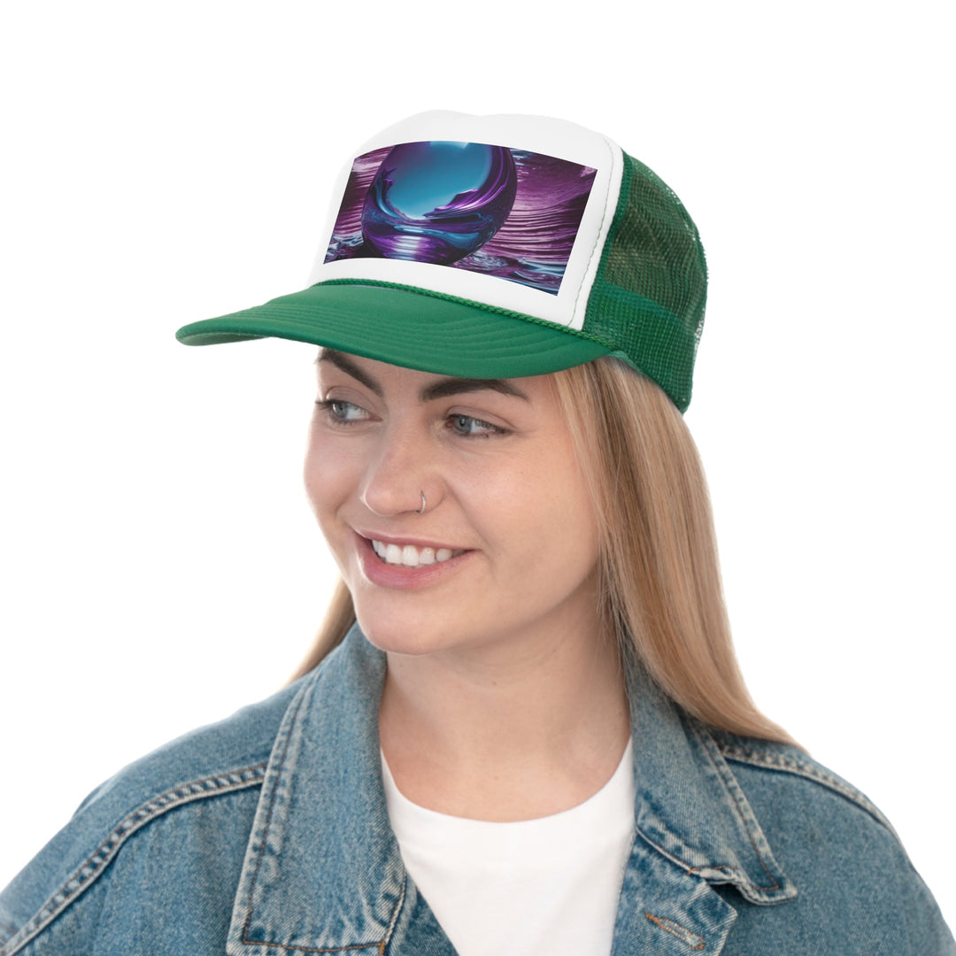 Surreal Violet Orb - Trucker Hat - Hats - g(0D·IO) - Pink - One size -