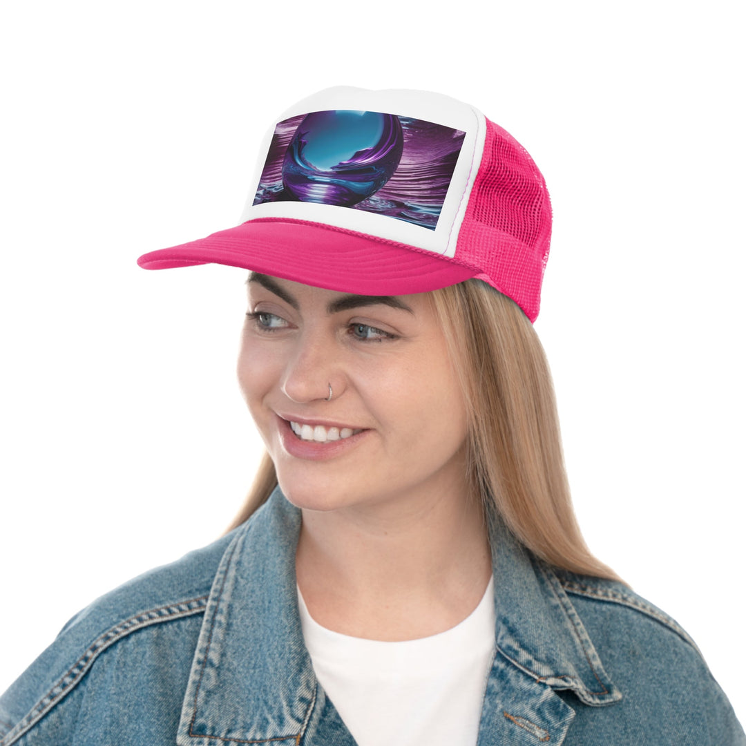 Surreal Violet Orb - Trucker Hat - Hats - g(0D·IO) - Pink - One size -