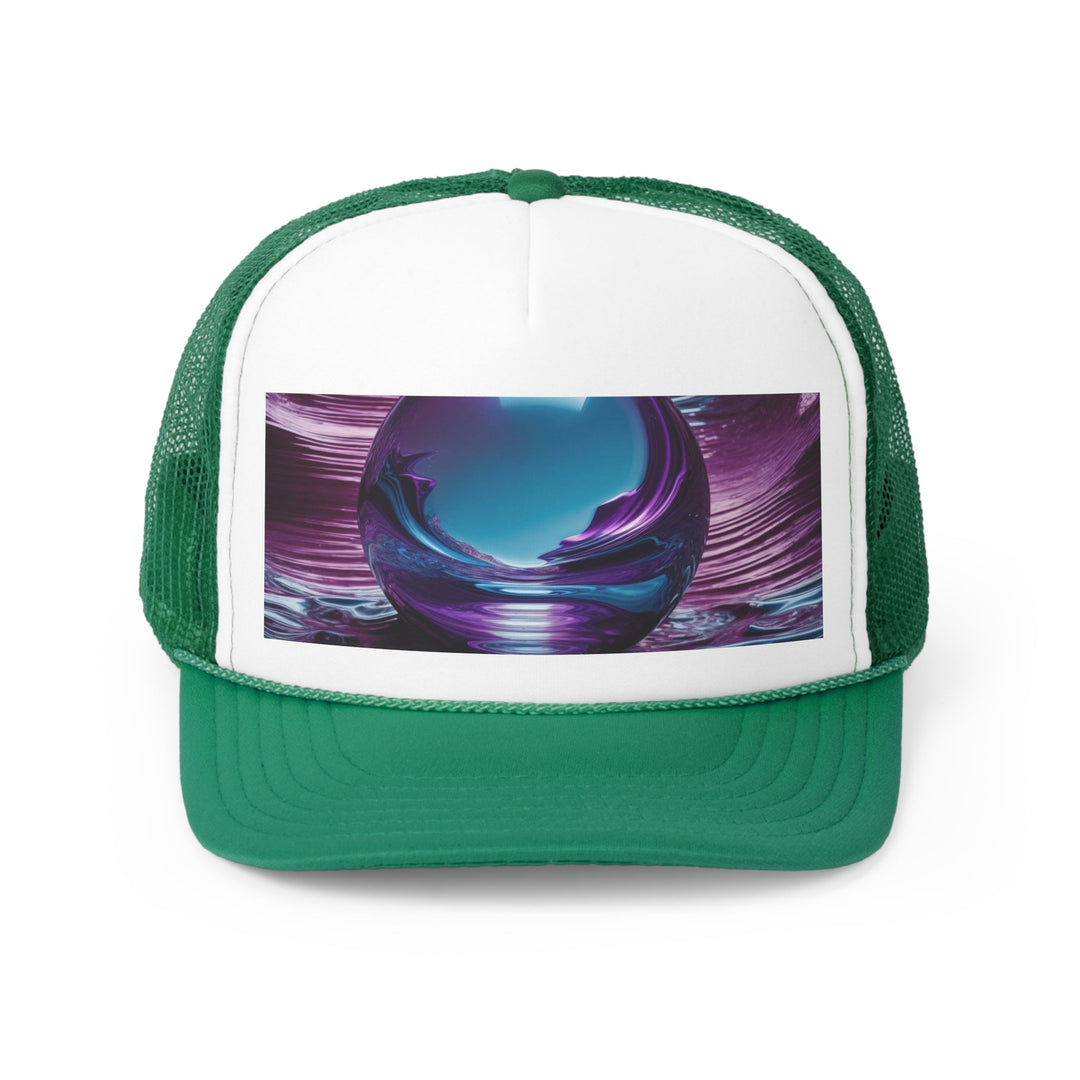 Surreal Violet Orb - Trucker Hat - Hats - g(0D·IO) - Green - One size -