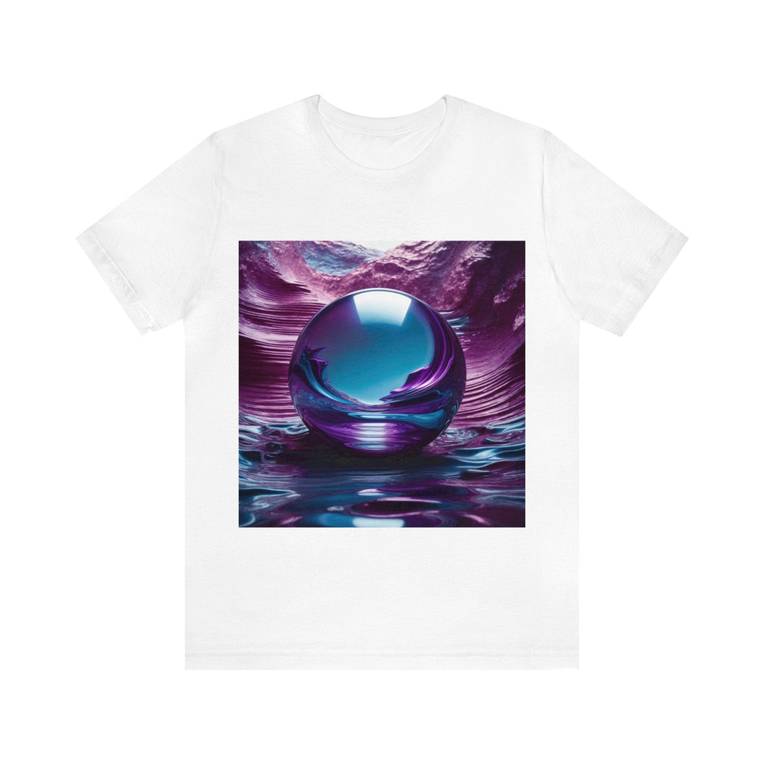 Surreal Violet Orb - Unisex Jersey Short Sleeve Tee - T-Shirt - g(0D·IO) - White - S -