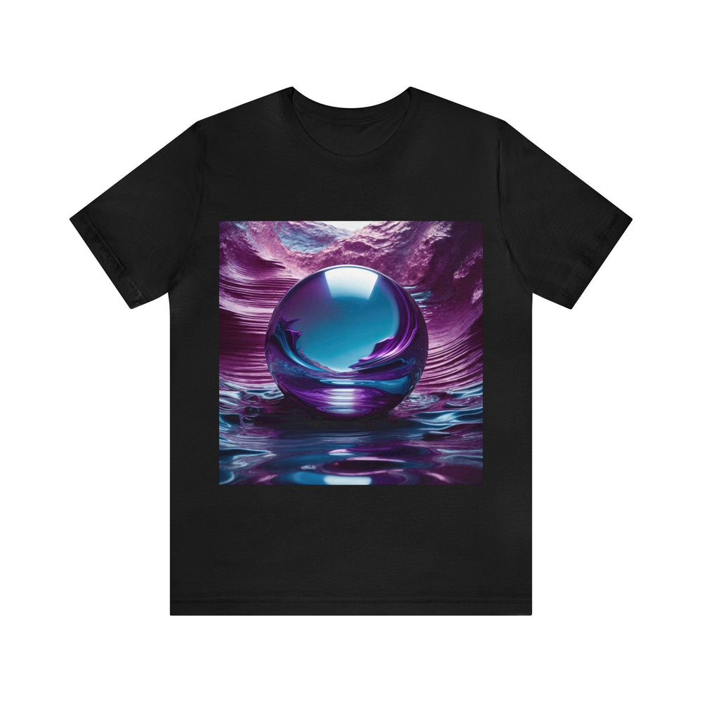 Surreal Violet Orb - Unisex Jersey Short Sleeve Tee - T-Shirt - g(0D·IO) - Black - S -