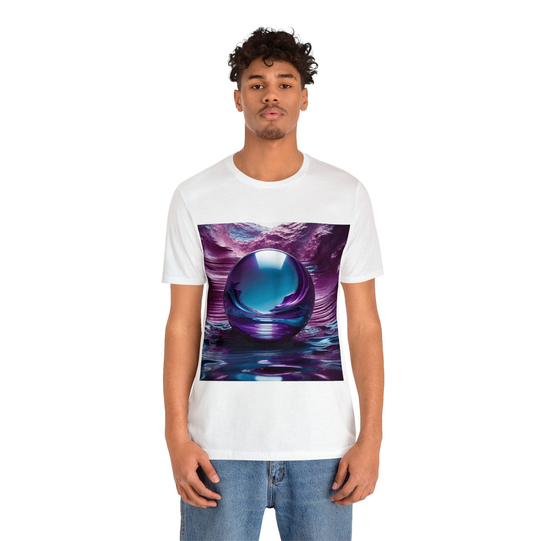 Surreal Violet Orb - Unisex Jersey Short Sleeve Tee - T-Shirt - g(0D·IO) - Black - S -