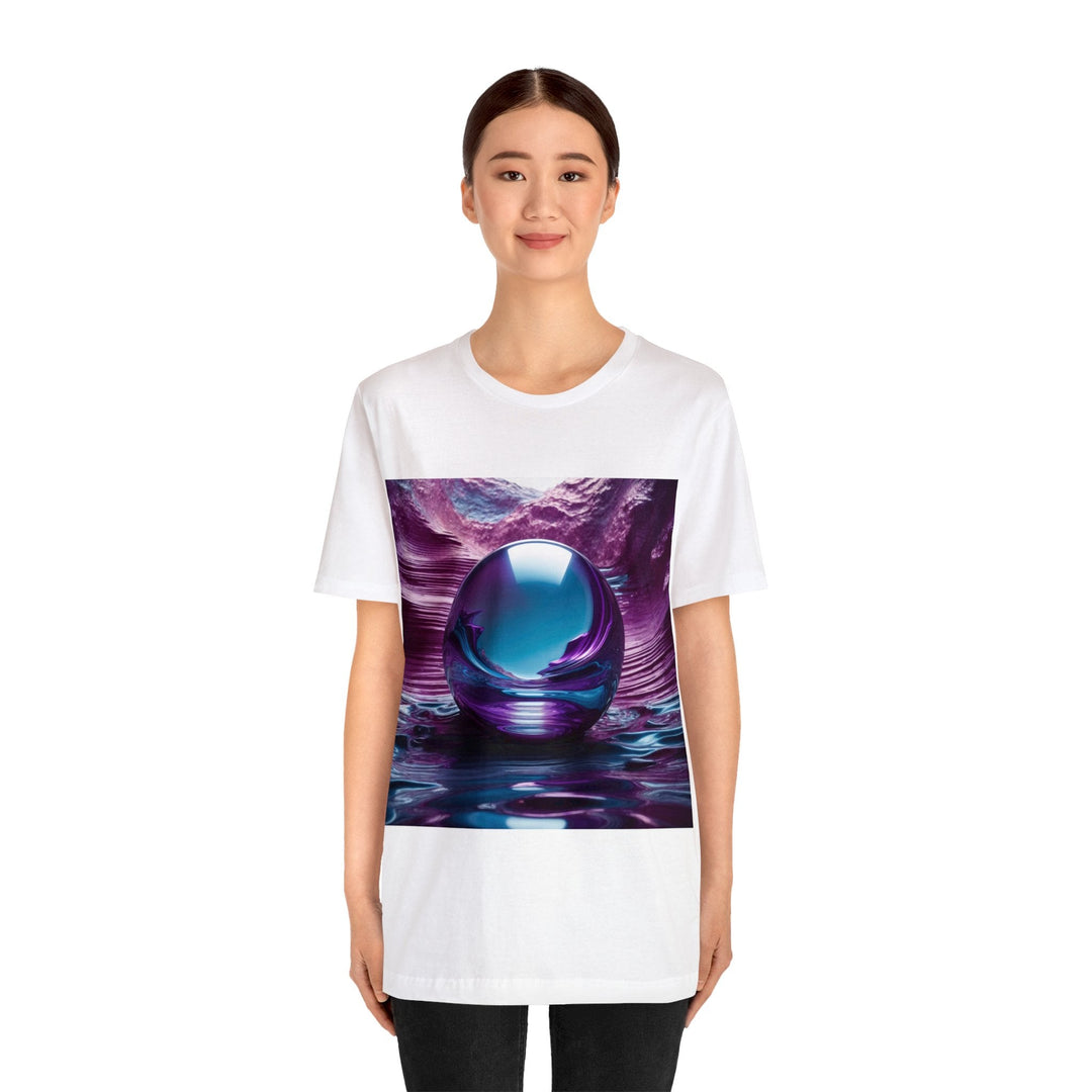 Surreal Violet Orb - Unisex Jersey Short Sleeve Tee - T-Shirt - g(0D·IO) - Black - S -