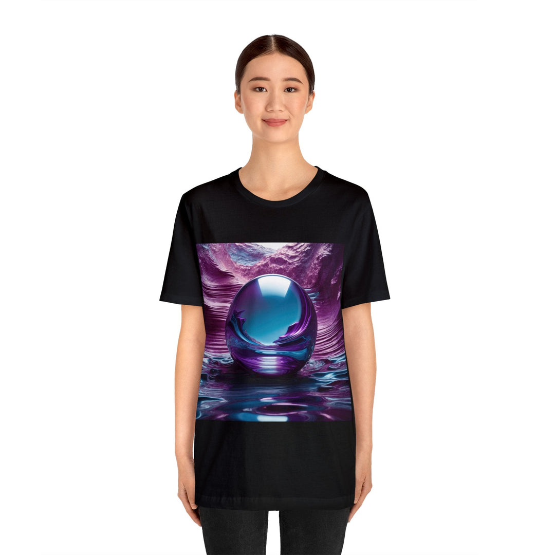 Surreal Violet Orb - Unisex Jersey Short Sleeve Tee - T-Shirt - g(0D·IO) - Black - S -