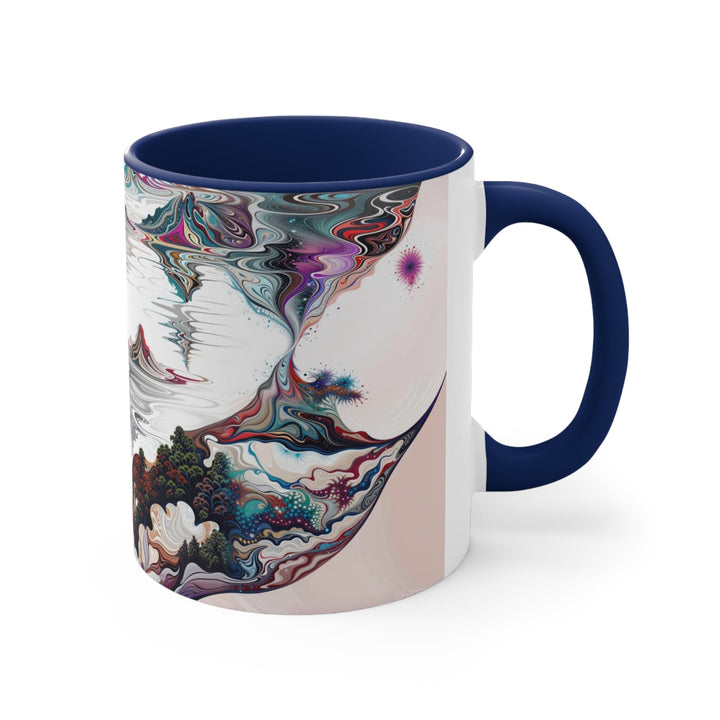 Surreal Vortex Landscape - Accent Coffee Mug - Mug - g(0D·IO) - Pink - 11oz -