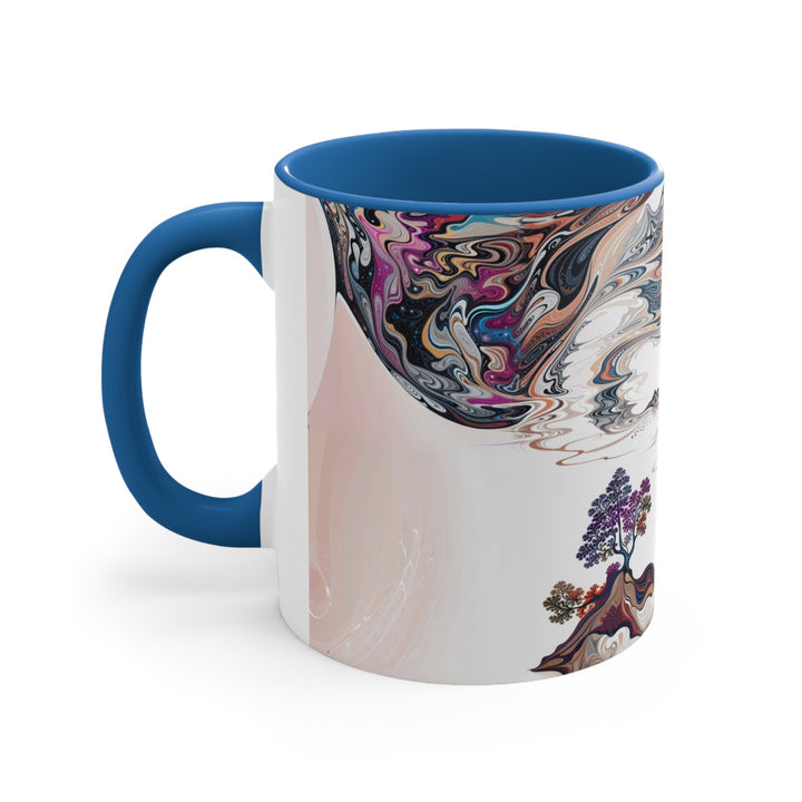 Surreal Vortex Landscape - Accent Coffee Mug - Mug - g(0D·IO) - Pink - 11oz -