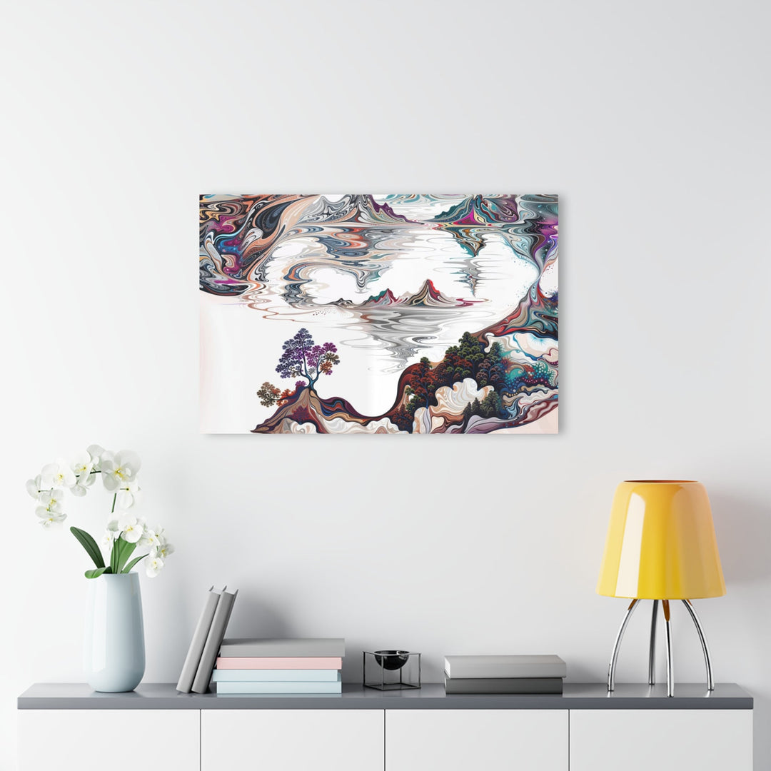 Surreal Vortex Landscape - Acrylic Prints (French Cleat Hanging) - Home Decor - g(0D·IO) - 24" x 36" (Vertical) - 0.25'' -