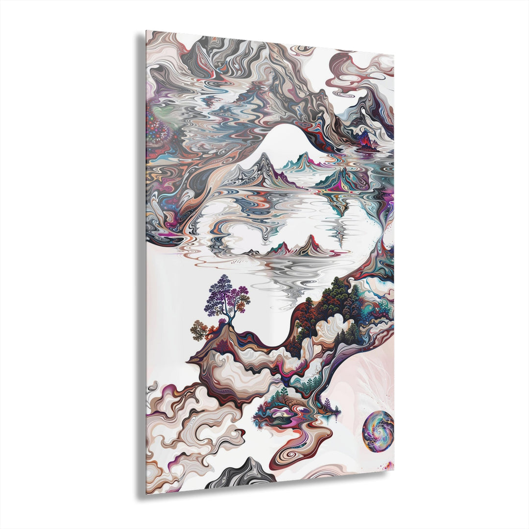 Surreal Vortex Landscape - Acrylic Prints (French Cleat Hanging) - Home Decor - g(0D·IO) - 24" x 36" (Vertical) - 0.25'' -