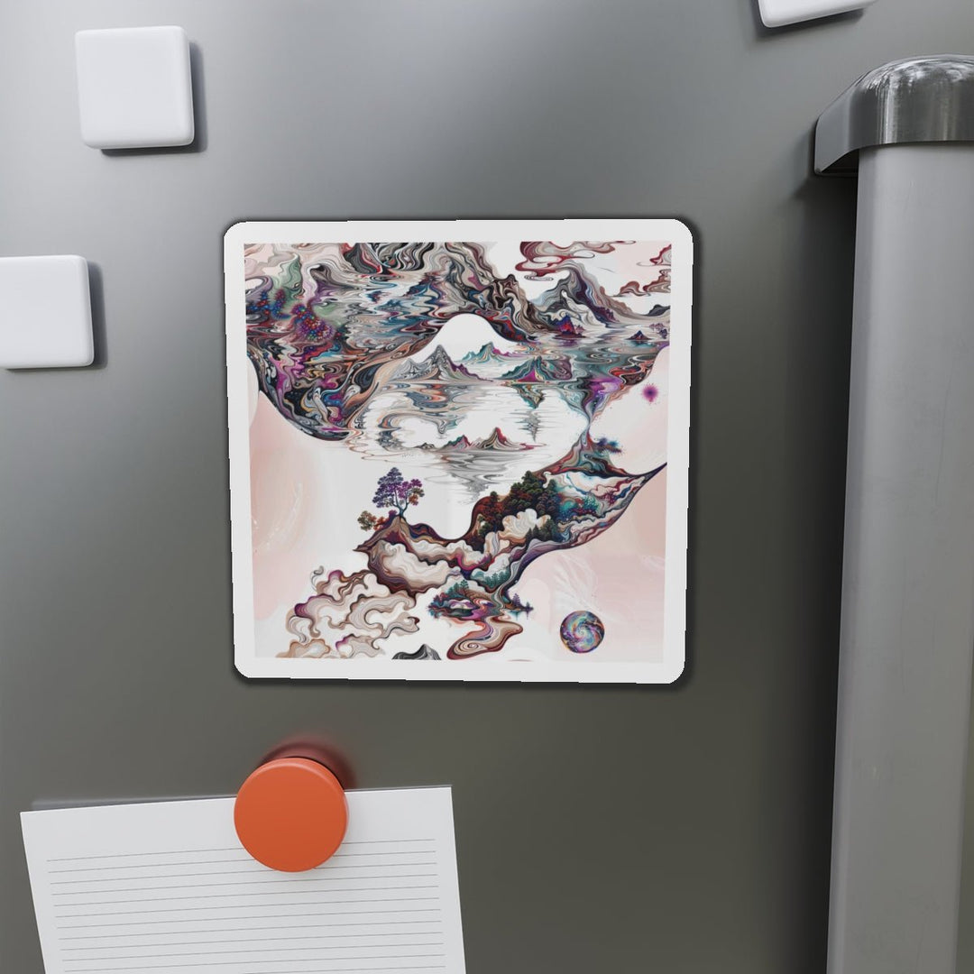 Surreal Vortex Landscape - Die-cut Magnet - Home Decor - g(0D·IO) - 6 × 6" - Die-Cut - 1 pc