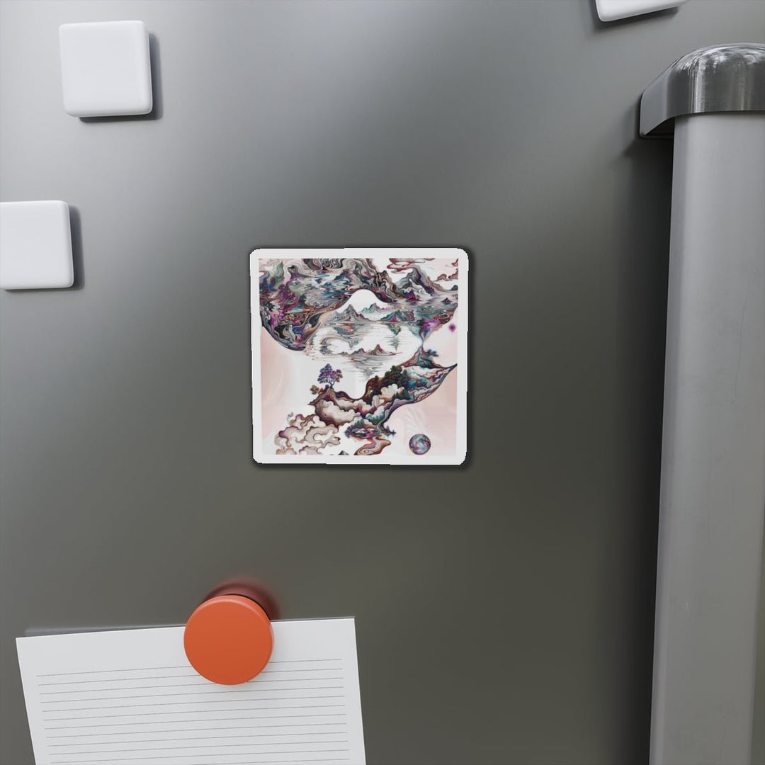 Surreal Vortex Landscape - Die-cut Magnet - Home Decor - g(0D·IO) - 6 × 6" - Die-Cut - 1 pc