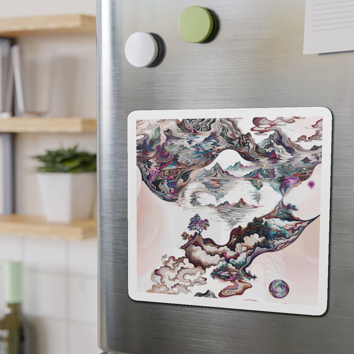 Surreal Vortex Landscape - Die-cut Magnet - Home Decor - g(0D·IO) - 6 × 6" - Die-Cut - 1 pc