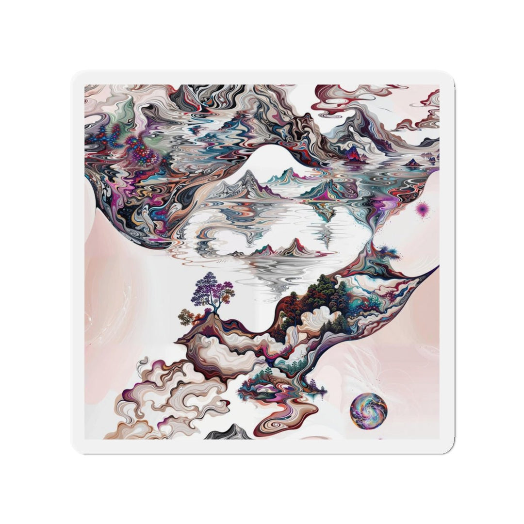 Surreal Vortex Landscape - Die-cut Magnet - Home Decor - g(0D·IO) - 6 × 6" - Die-Cut - 1 pc
