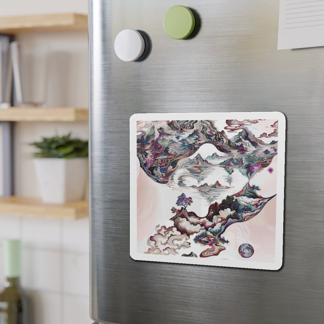 Surreal Vortex Landscape - Die-cut Magnet - Home Decor - g(0D·IO) - 6 × 6" - Die-Cut - 1 pc