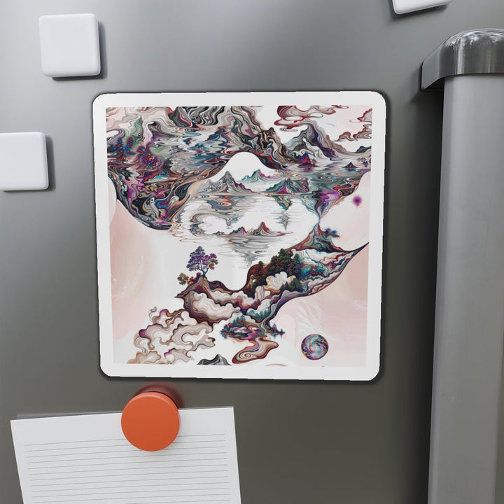 Surreal Vortex Landscape - Die-cut Magnet - Home Decor - g(0D·IO) - 6 × 6" - Die-Cut - 1 pc