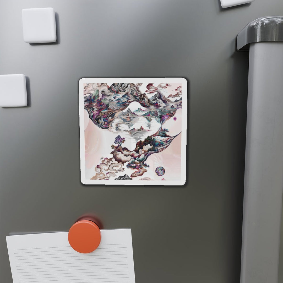 Surreal Vortex Landscape - Die-cut Magnet - Home Decor - g(0D·IO) - 6 × 6" - Die-Cut - 1 pc