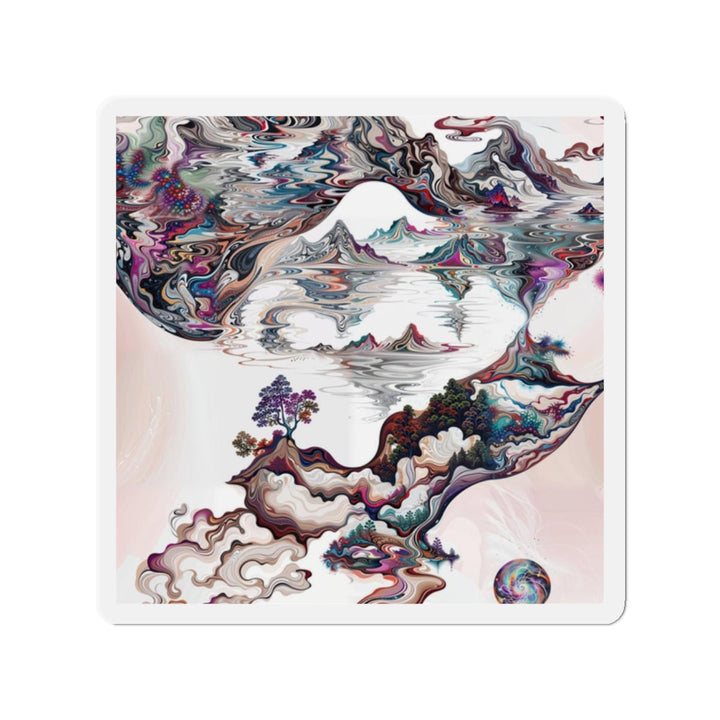 Surreal Vortex Landscape - Die-cut Magnet - Home Decor - g(0D·IO) - 2" x 2" - Die-Cut - 1 pc