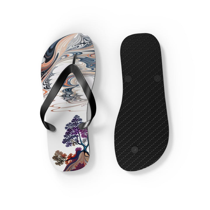 Surreal Vortex Landscape - Flip Flops - Shoes - g(0D·IO) - XL - Black sole -